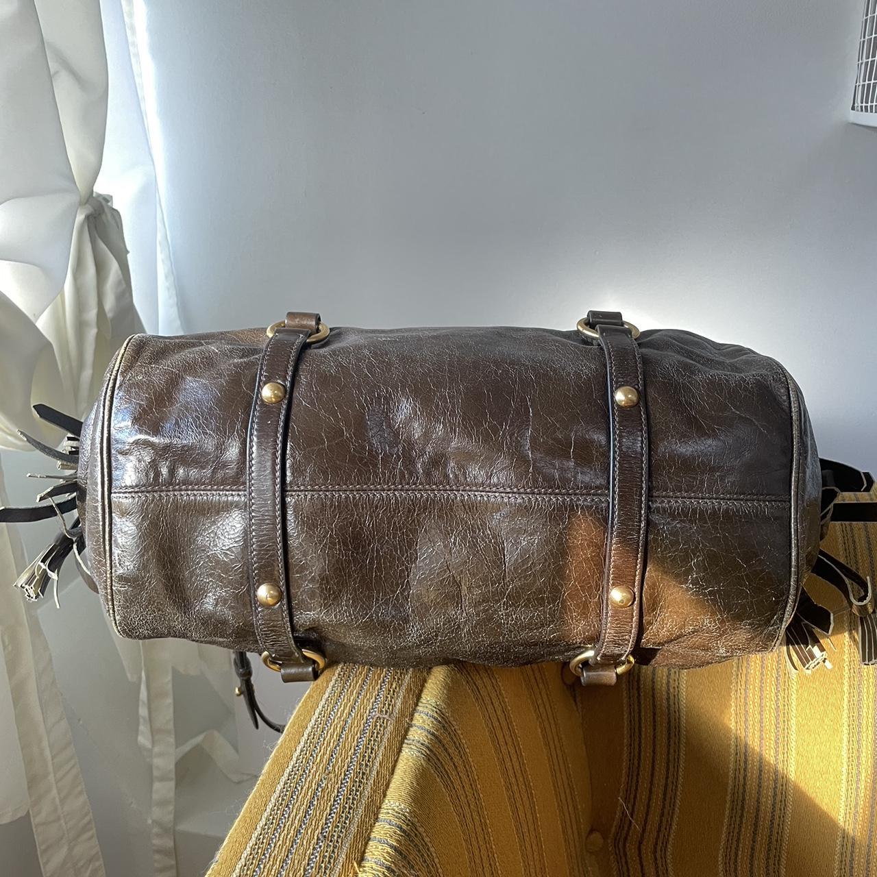 PreOwned Vintage Dark Brown Leather Miu Miu Vitello Lux Bag