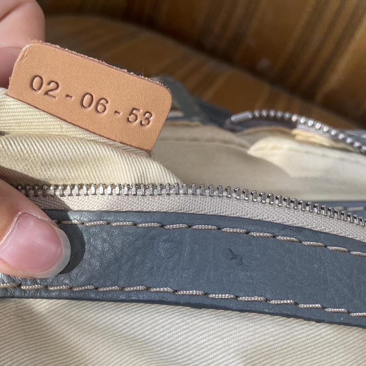 PreOwned Vintage Chloé Paddington Zippy Satchel Bag in Grey Blue Leather