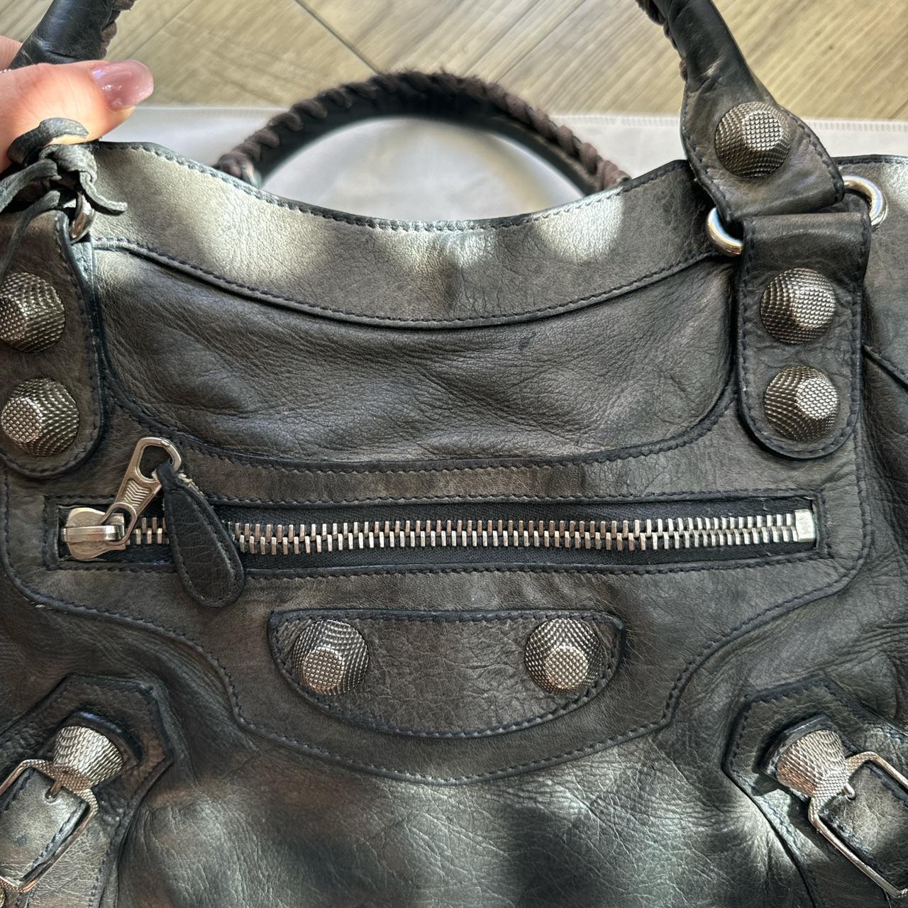 Authentic Balenciaga city bag gaint in black/grey Preowned
