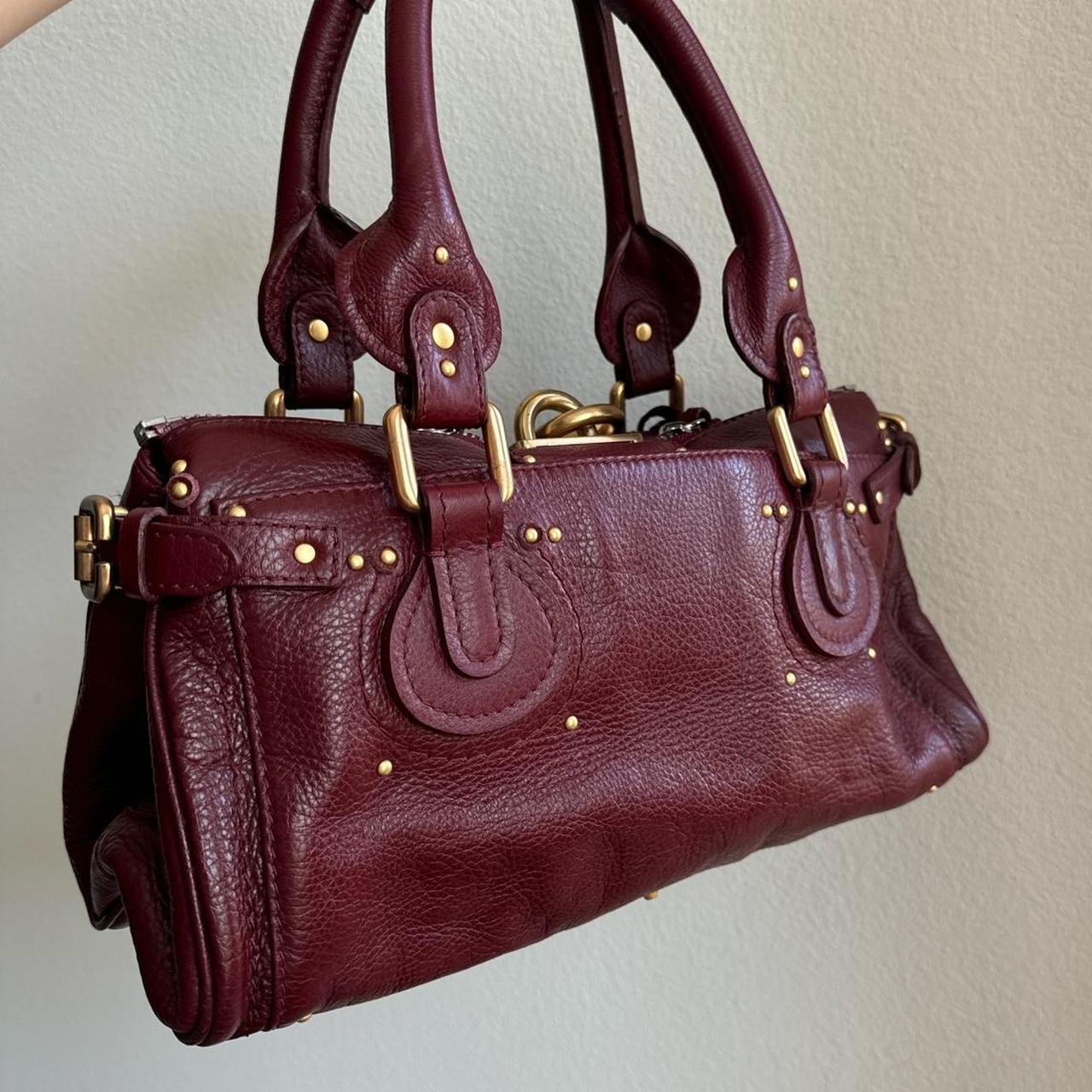 Authentic Burgundy Chloe paddington leather Preowned