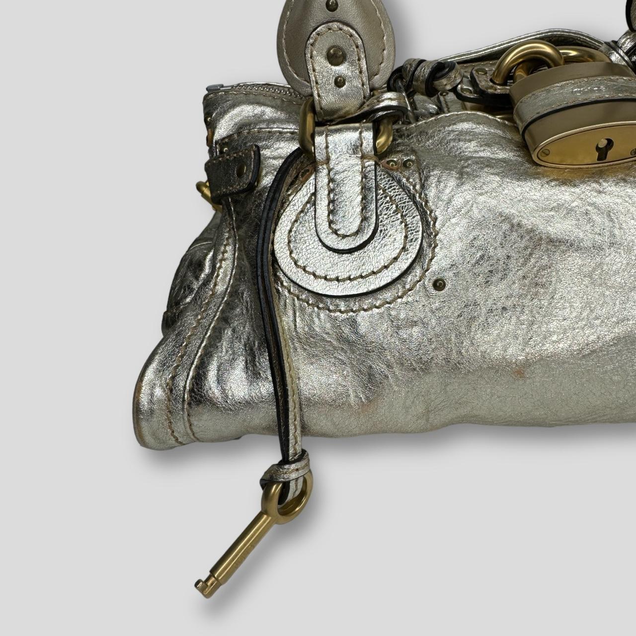 PreOwned CHLOÉ Paddington Bag  Metallic Light Gold Color