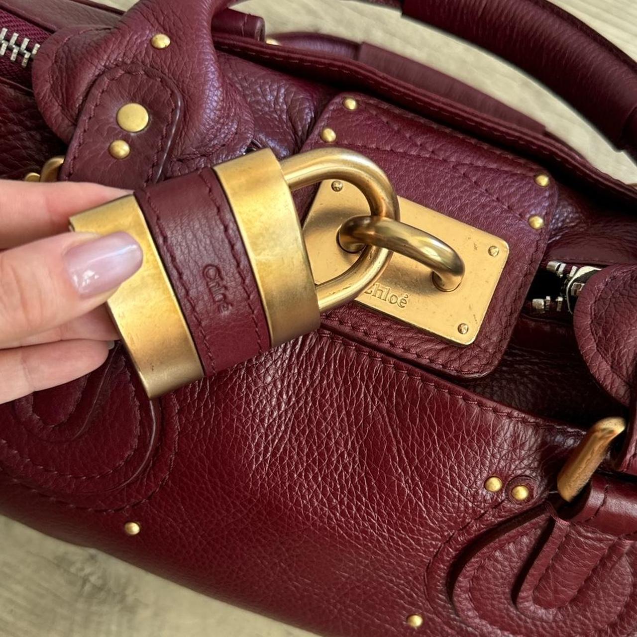 Authentic Burgundy Chloe paddington leather Preowned