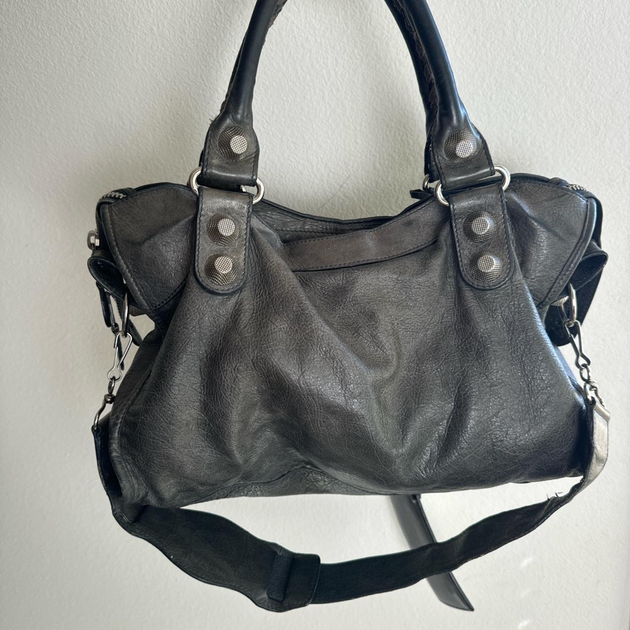 Authentic Balenciaga city bag gaint in black/grey Preowned