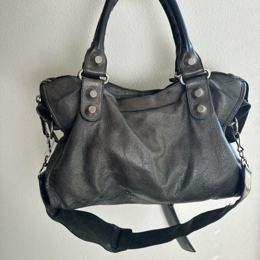 Authentic Balenciaga city bag gaint in black/grey Preowned