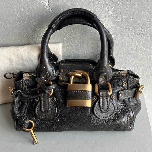 PreOwned Iconic Chloé Paddington Bag khaki / Black leather