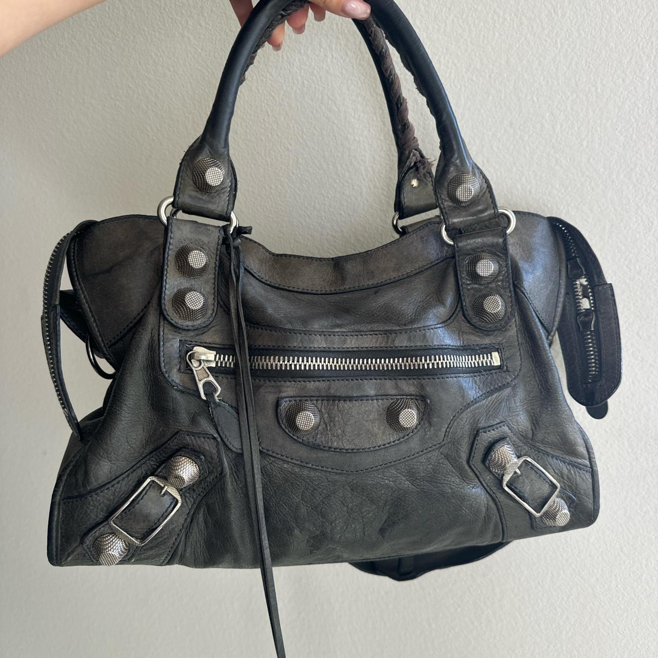 Authentic Balenciaga city bag gaint in black/grey Preowned