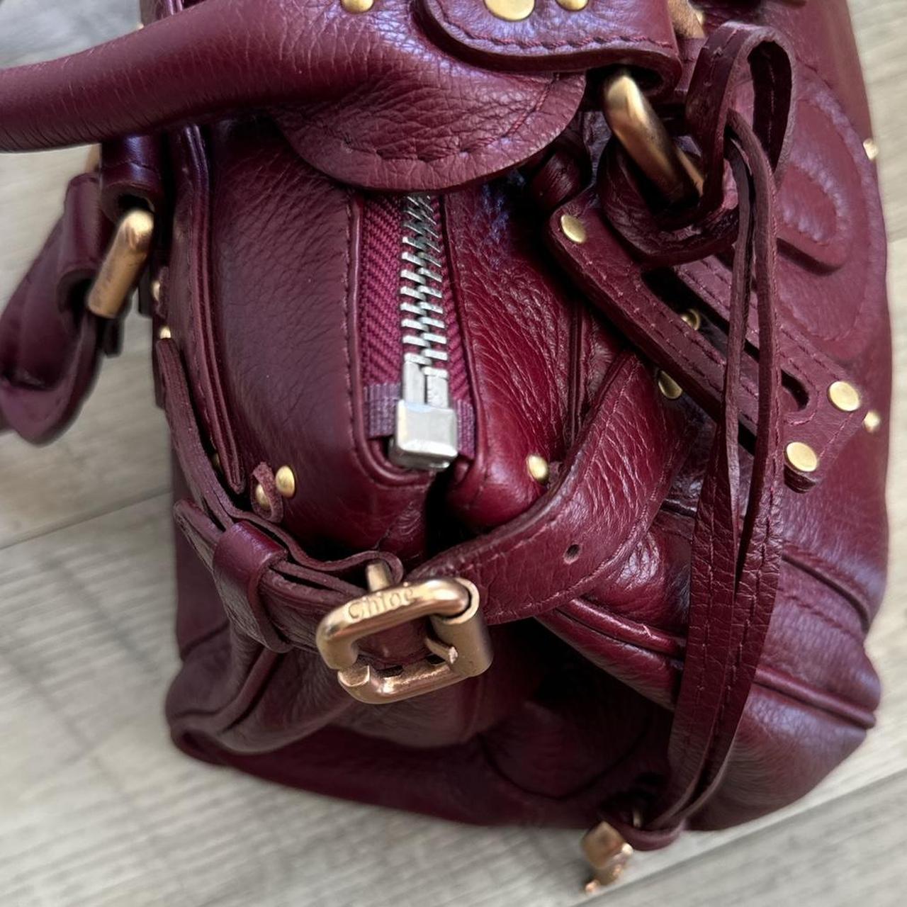 Authentic Burgundy Chloe paddington leather Preowned