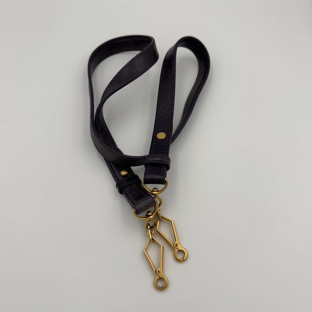 PreOwned Miu Miu Vitello Purple Leather Handbag