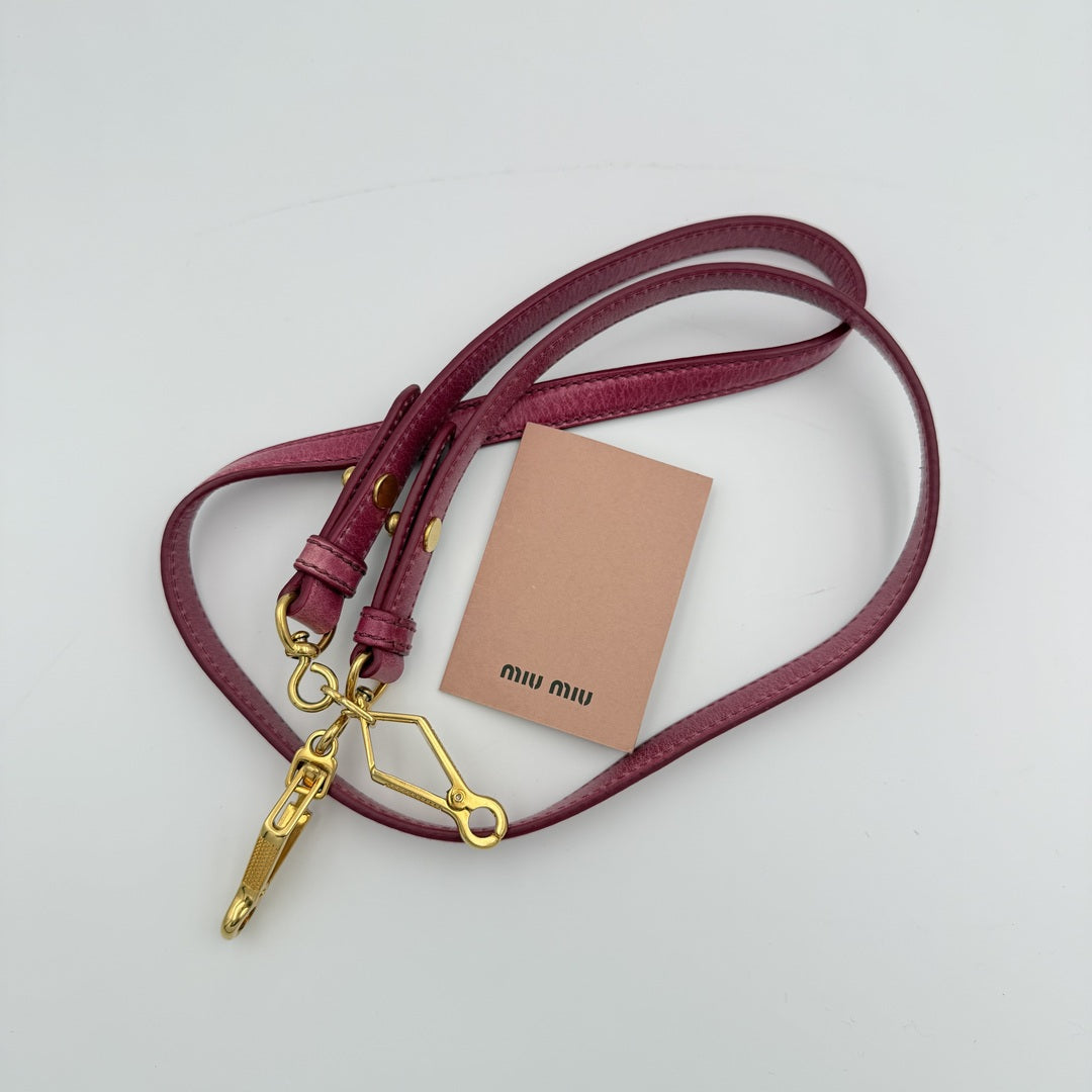 PreOwned Miu Miu Mini Vitello Lux Pink Leather Handbag